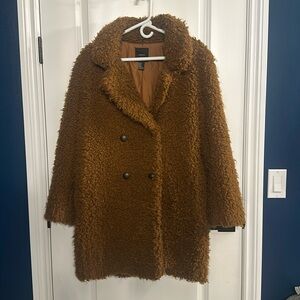 Forever 21  oversized Teddy Coat; Size Medium; Used, good condition, Brown